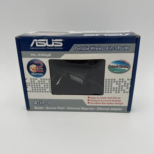 ASUS WL-330gE PORTABLE Wireless Access Point 4 IN 1 ROUTER