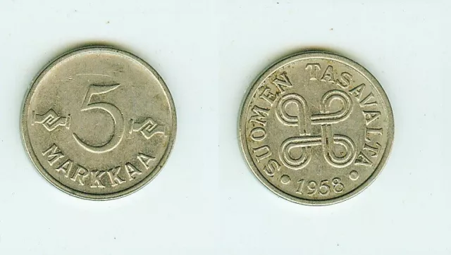 5 Markkaa. 1958    Finnland