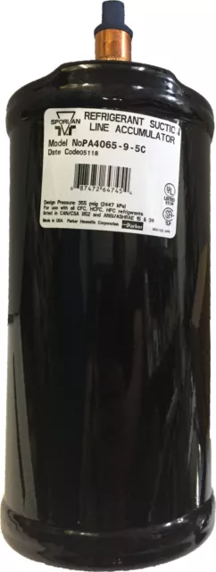 Sporlan PA4065-9-5C 355PSIG (2447 kPa) Refrigerant Suction Line Accumulator