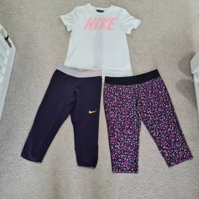 girls nike pro 9-10 years medium leggings