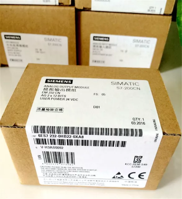 1PC Siemens 6ES7 232-0HB22-0XA8 6ES7232-0HB22-0XA8 PLC S7-200 EM232 New In Box 2