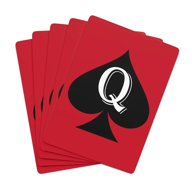 QUEEN OF SPADES Playing Cards Queen of Spades QOS Poker Cards Hotwife