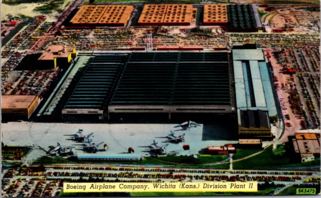 PC Aerial View Boeing Airplane Company in Wichita, Kansas Division Plant II