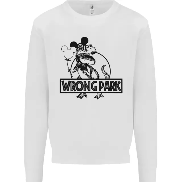 Wrong Park Funny T-Rex Dinosaur Jurassic Kids Sweatshirt Jumper