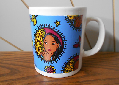 Taza de café o té de personajes vintage POCAHONTAS HORNO artesanía DISNEY