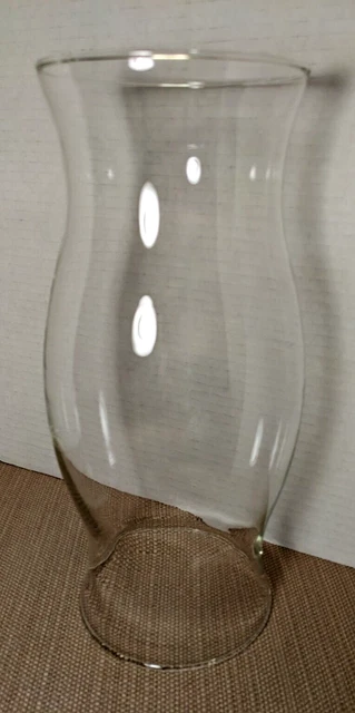 Vtg Large Glass Chimney Shade Hurricane Oil Lamp Lantern Globe Clear 4.75" Fit