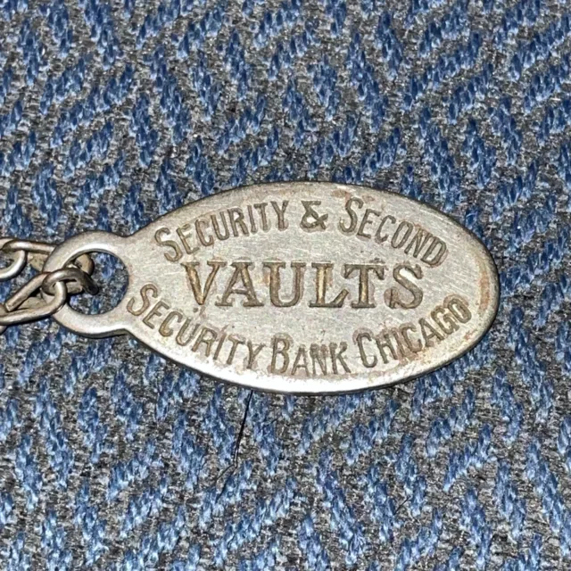 Security And Second Security Bank Chicago Illinois Vaults Tag Registered No 549