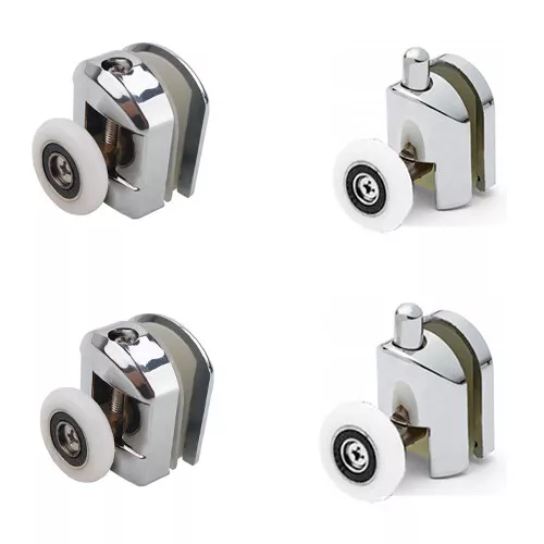 2/4 x Single Top Bottom Zinc Alloy Shower Door Rollers/Runners/Wheels Dia