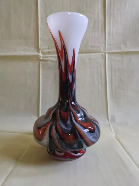 italienische Vase Unikat Opaline Florence Glasvase Murano Mid Century 60er 70er