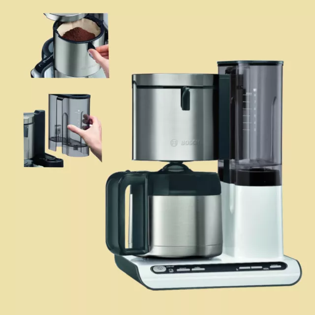 Bosch Thermo-Kaffeemaschine TKA 8A681 Styline - mit Timer - weiß/Edelstahl