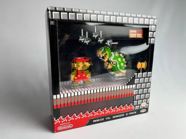 NEW World of Nintendo Super Mario VS. Bowser 8-bit Diorama Jakks Pacific NES NEW World of Nintendo Super Mario VS. Bowser 8-bit Diorama Jakks Pacific NES