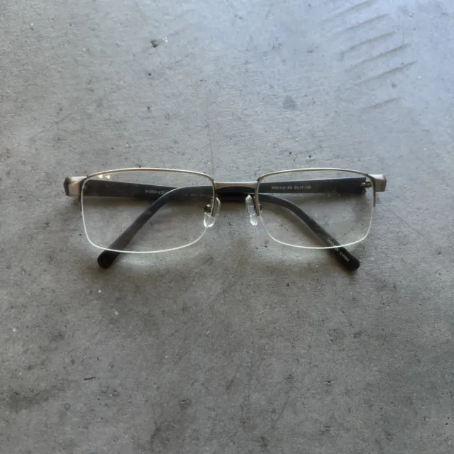 Kenzia Eyeglasses Frames Only KNY100 AG 53-17-135 Half Rim Blue Italy
