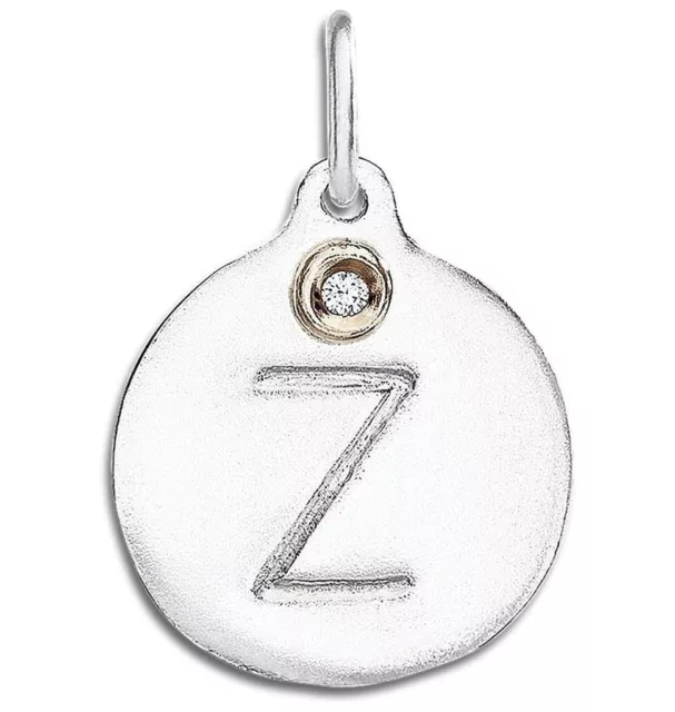 H Cutout Letter Charm for Necklaces and Bracelets in Gold or Silver Sterling Silver by Helen Ficalora