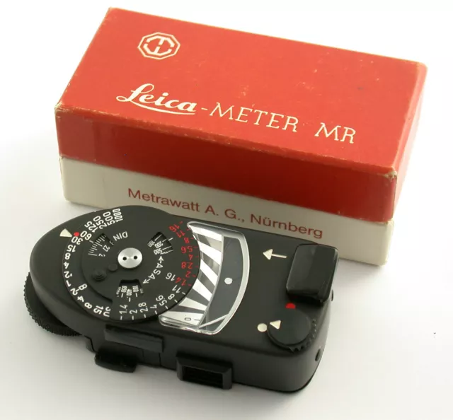 LEICA Leicameter MR4 MR-4 exposure meter black serviced 1,5 Volt 14218 mint box 2