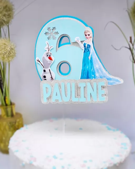 Personalisierte Frosen CakeTopper Elsa Geburtstag Tortenfigur Olaf Birthday Them