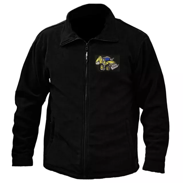 Jcb Cat Compatible Digger Embroidered Full Zip Fleece Jacket