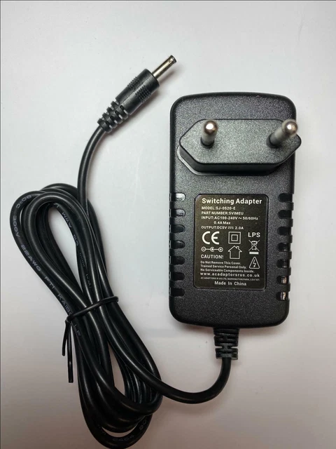 AVACOM AC/DC Adapter, Power Supply, 5V/2A, 10ft Cord, 3.5mm X 1.3mm Connector, UL Listed