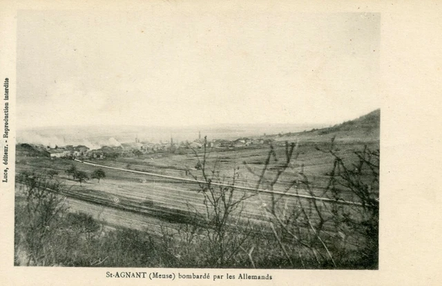 *13858 cpa Saint Agnant bombardé par les allemands