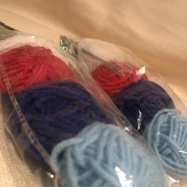 knitting crochet yarn bundle job lot 2 x sets