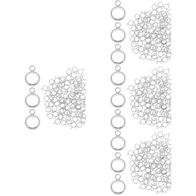 400 piezas perlas de fianza de acero inoxidable artesanales hágalo usted mismo perlas de fianza