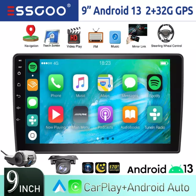 32G Autoradio Android 13 Carplay GPS Navi DVR+ KAM Für Fiat Ducato Peugeot Boxer