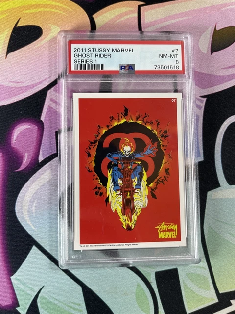 2011 Stussy x Marvel #7 Series 1 Ghost Rider  PSA 8