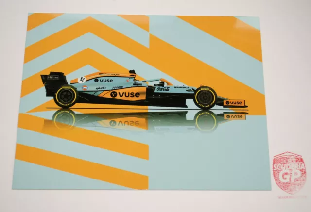 Lando Norris 2021 McLaren MCL35M Gulf F1 Metal Sign Wall Art - Scuderia GP