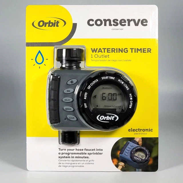 ORBIT CONSERVE DIGITAL Water Timer 1 Outlet NEW Programmable 29.99