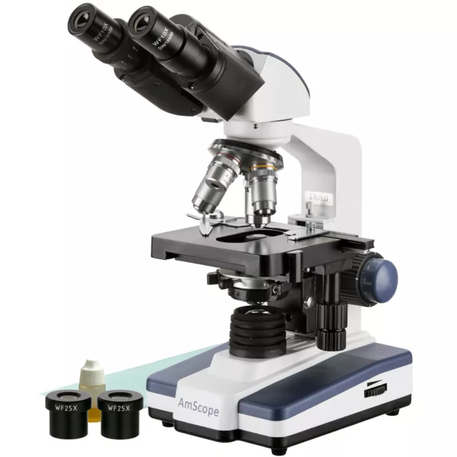 AmScope B120C 40X-2500X LED Labo Jumelles Composé Microscope Avec 3D-Stage