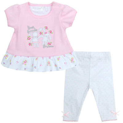Baby Girls Top Leggings Outfit Set 100% Cotton Bunny Newborn Cute Embroidery