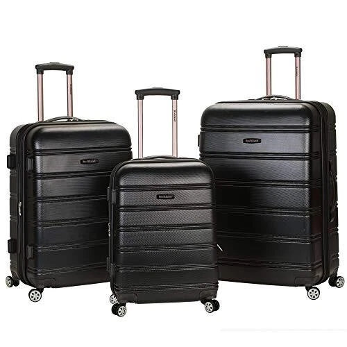 Melbourne Hardside Expandable Spinner Wheel 3-Piece Set (20/24/28) Black