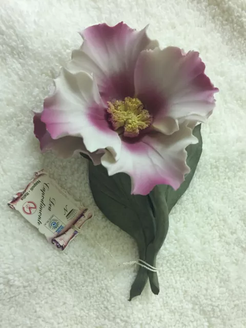 Schöne DEA CAPODIMONTE Bisque Porzellan einzelne Blume