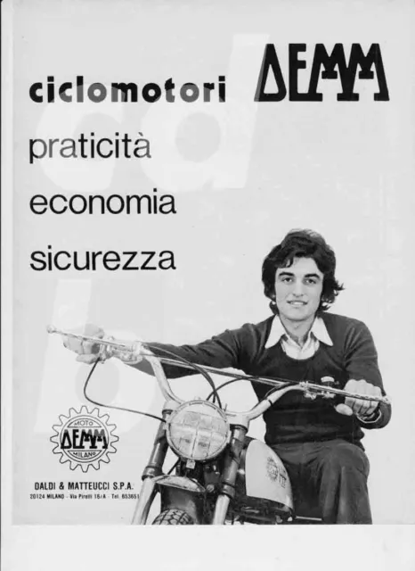 advertising Pubblicità brochure-MOTO DEMM 50 71-MOTOITALIANE EPOCA.CICLOMOTORI