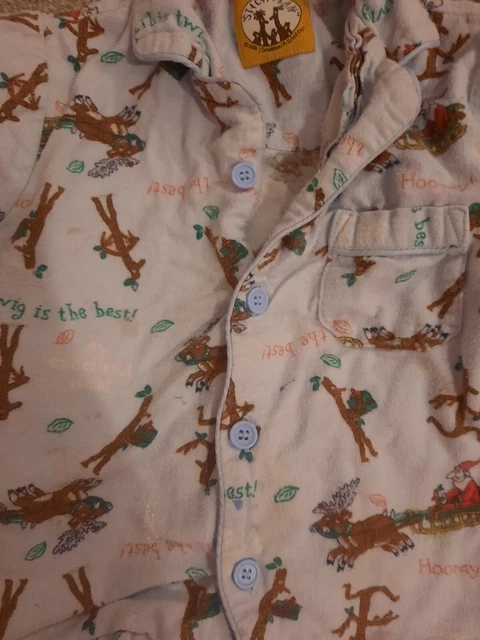 Boy/girl/unisex Age 3-4 Brushed Cotton Pyjama Bundle. Inc Tartan And Stick Man 2