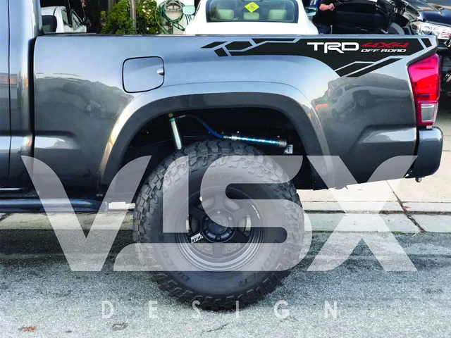 TRD 4x4 Off-Road Door Decals For 2013-2019 Toyota Tacoma – Matte Vinyl, 52.5" X 9.8", Made In USA