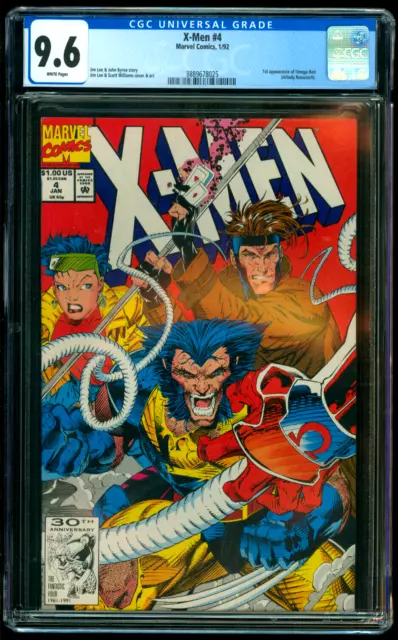 X-Men #4 CGC 9.6 1st Appearance App of Omega Red Jim Lee 1 Marvel Comics 1992