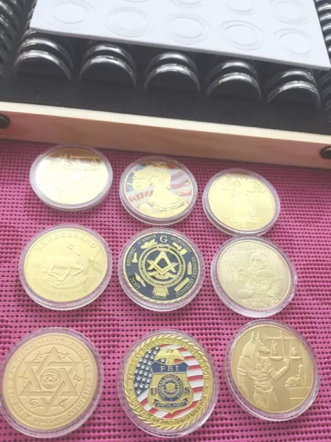 9 Gold Münzen + Box 2016 Sammlung Konvolut Nachlass FBI Liberty 1 Oz 999 Rep