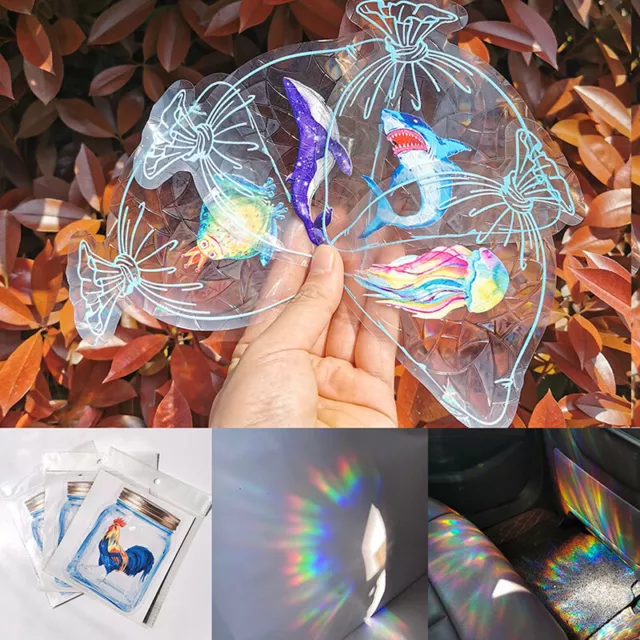Rainbow Suncatcher Window Stickers Rainbow Electrostatic PVC Window Fi-xd