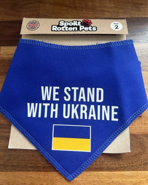 We Stand With Ukraine Dog Bandata Size M