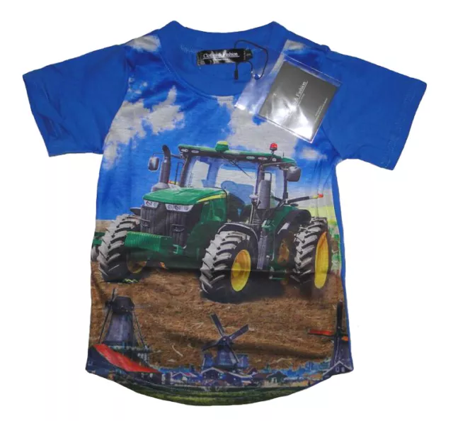 Traktor T-Shirt Jungen kurzarm Shirt Trecker Kinder Bauer Bub Junge Kind Buben