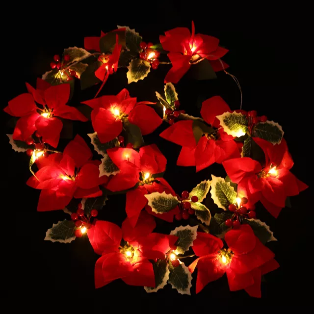 Blumenkranz Mit Lichtern Laternenpfahl Innen- Und Außendekoration Schmücken