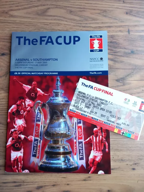 2003 FA Cup Final Programme & Ticket – Arsenal vs Southampton