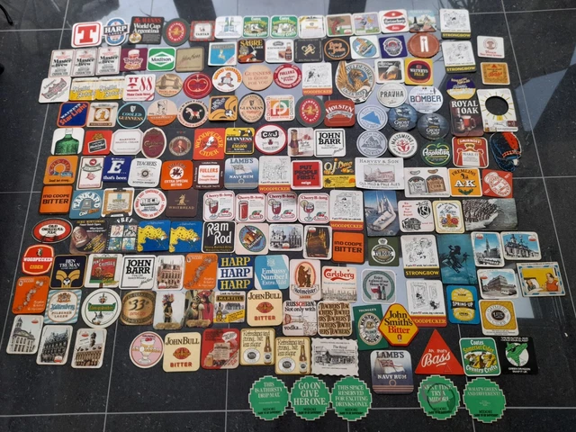 Vintage Bier/Getränke Matte Untersetzer Sammlung, Über 160, 70Er Und 80Er Jahre