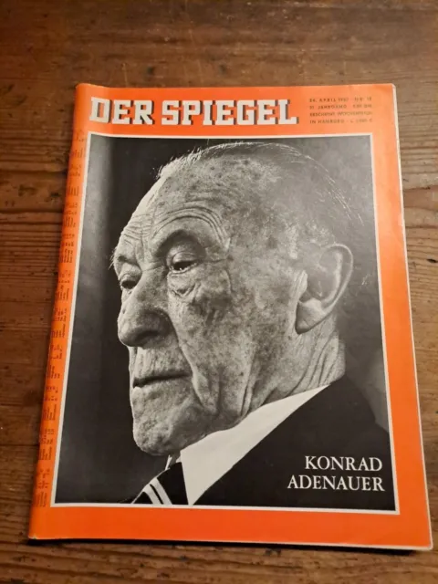 Zeitschrift Der Spiegel Nr. 18 vom 24.04.1967 Konrad Adenauer