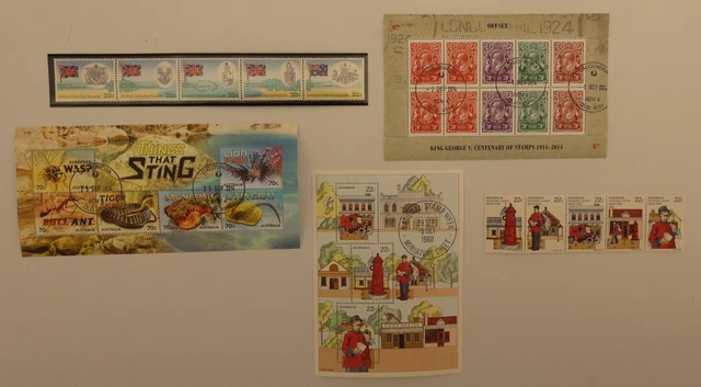 Australia Variety Stamp Sheet Lot of 5