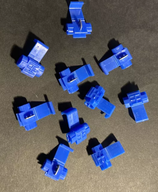 10 x Blue Scotch Lock Schnellspleiß Elektrischer Draht Crimp Verbinder Auto