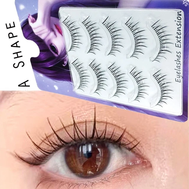 TM03 ciglia manga volume superfine forma stelo trasparente ciglia finte