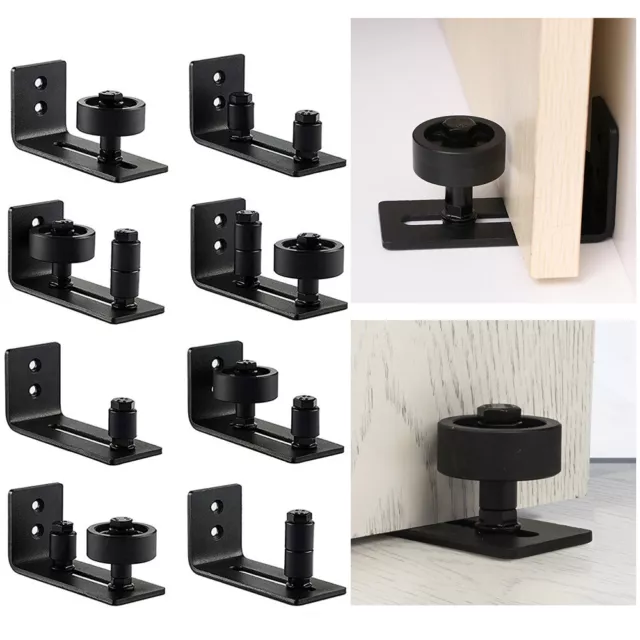 8 in 1 Adjustable Barn Door Floor Guide Stay Roller Sliding Wall Mount Hardware