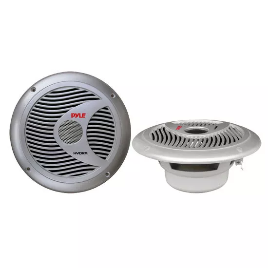 New Pyle PLMR60S 150 Watts 6.5'' 2 Way Boat Marine Waterproof Speakers Silver