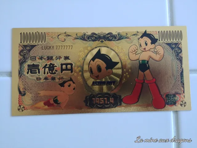 Billet Naruto Uchiha Sasuke OR Collector Yen Gold Doré card carte Idée  cadeau gift - Naruto
